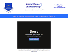 Tablet Screenshot of juniormemorychampionship.com